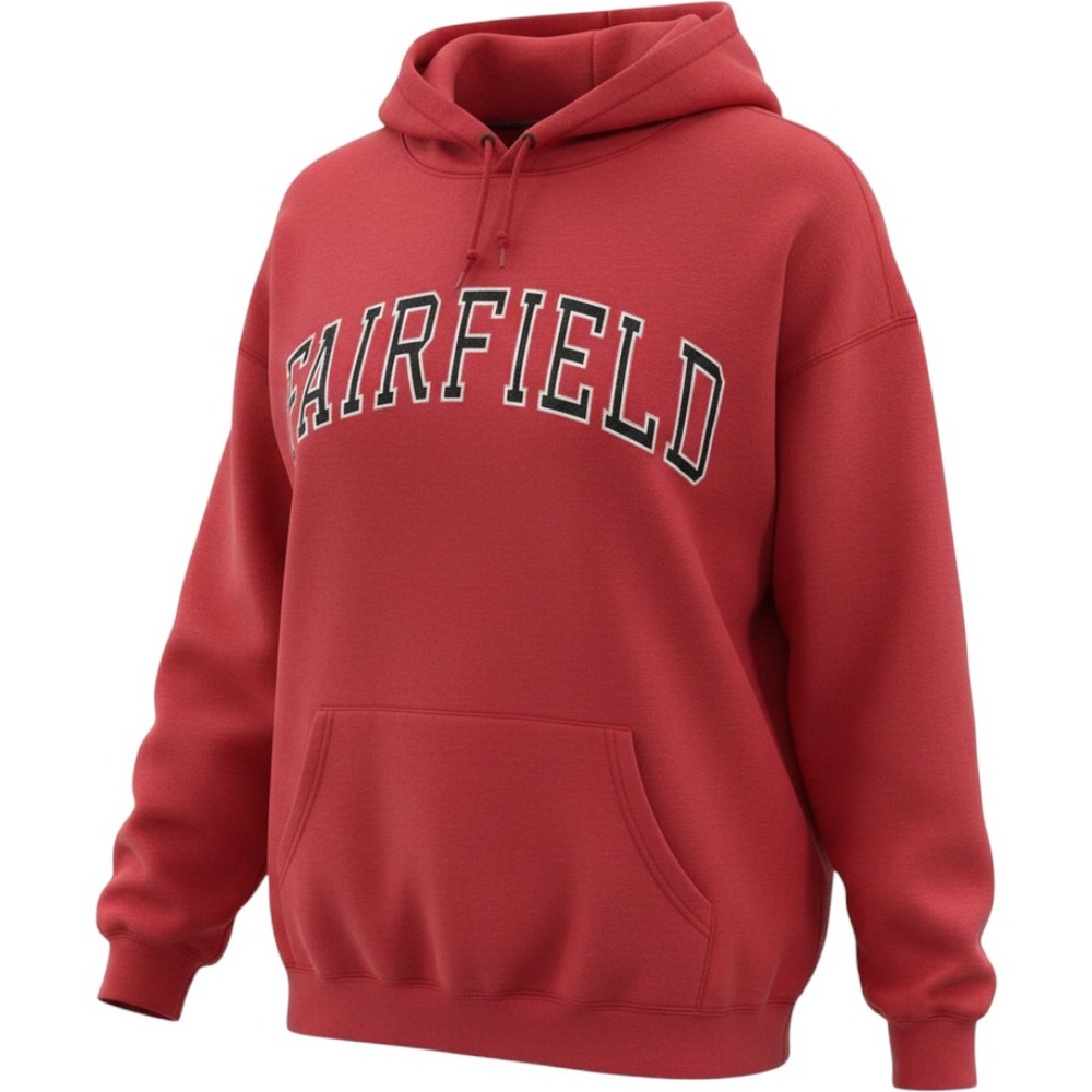Jansport Fairfield University Vintage Hoodie Red Mens XL Collegiate Sweatshirt